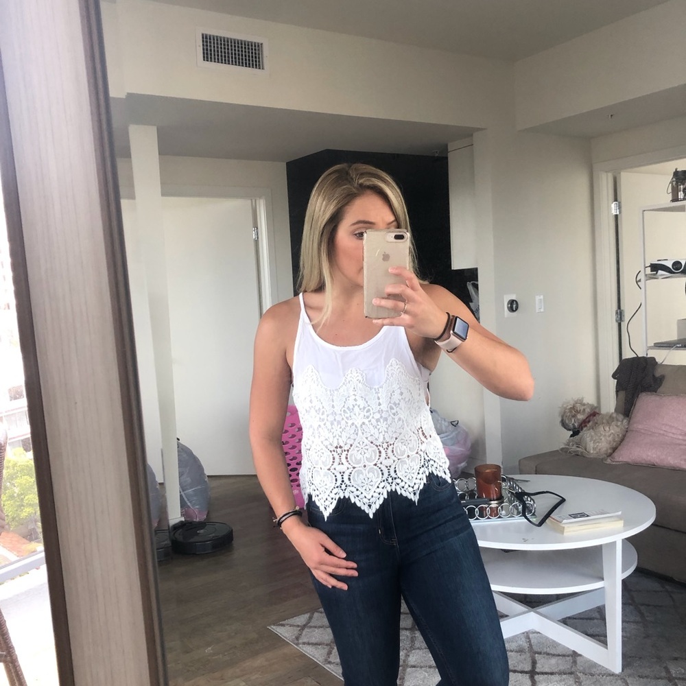 Lace tank top